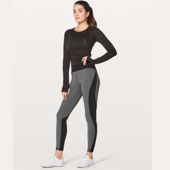lululemon athletica Pants - LULULEMON Train Times 7/8 Pant Black and Gray Size 6